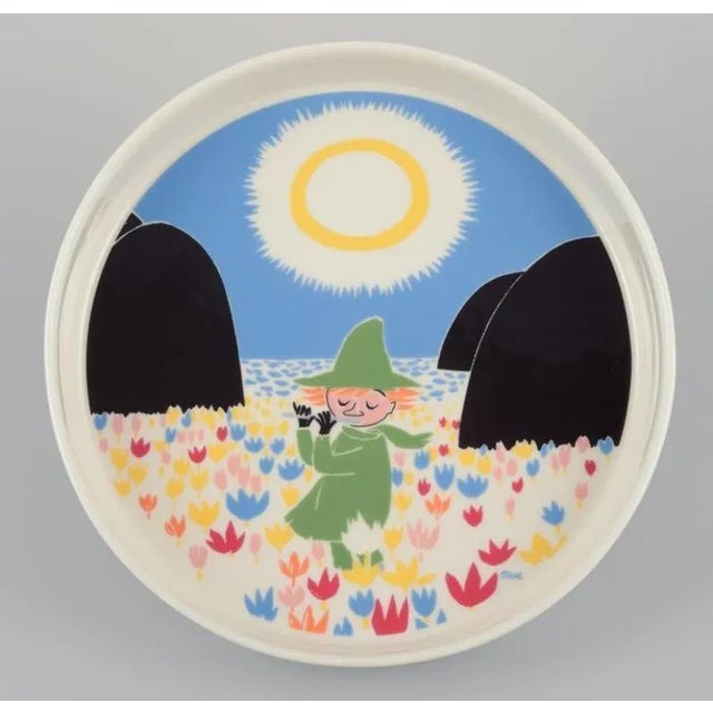 Arabia, Finland. Large porcelain tray. Featuring illustrations from the Moomins. 21st century. In perfect condition....
