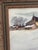 Vintage Original Oil Painting on Board – Snowy Farm and Barn Winter Landscape – Ornate Frame For Sale - Image 4 of 17