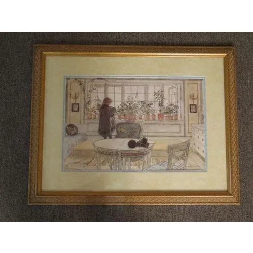 2000 - 2009 Indoor Scene Double Matted and Framed Print For Sale - Image 5 of 5