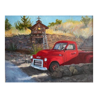 Red Truck Early Morning Light For Sale