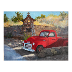 Red Truck Early Morning Light