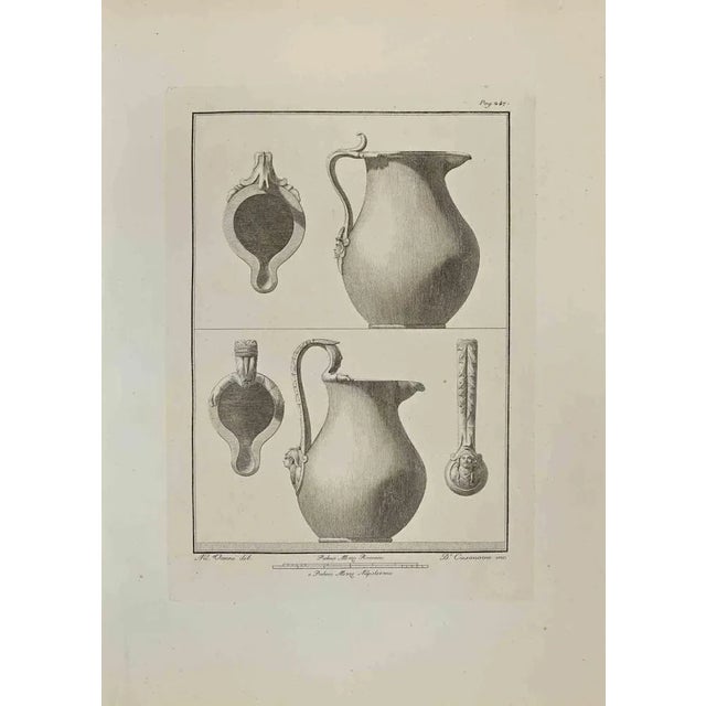 Pitchers from "Antiquities of Herculaneum" is an etching on paper realized by Nicola Vanni e D. Casanova in the 18th...
