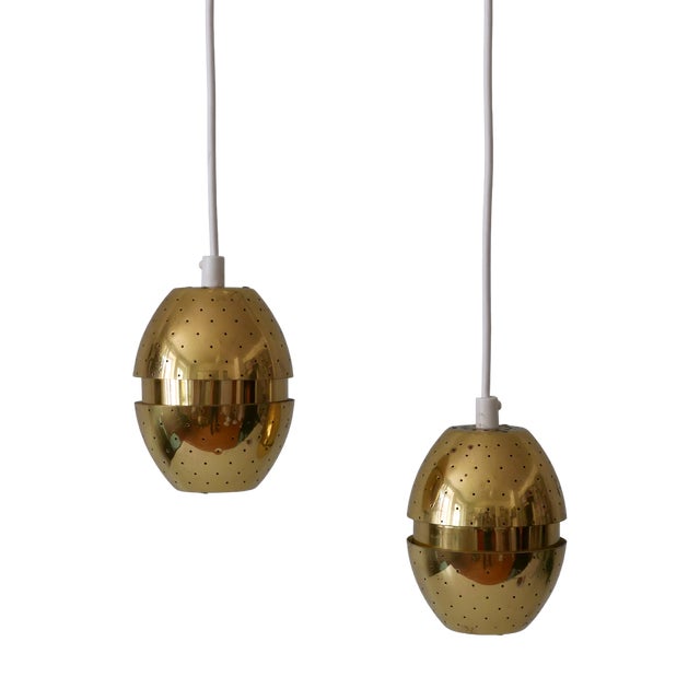 Egg Pendant Lamps by Hans-Agne Jakobsson for Ab Markaryd, Sweden, 1960s, Set of 2 For Sale