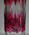 1950s Vintage Clear Crystal Vase Bohemian Ruby Cut Cylinder Etched Silver Overlay For Sale - Image 5 of 15