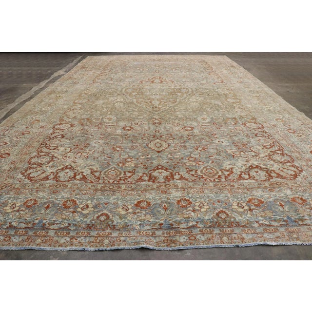 Textile Antique Persian Mashhad Rug - 10'11 x 17'08 For Sale - Image 7 of 10