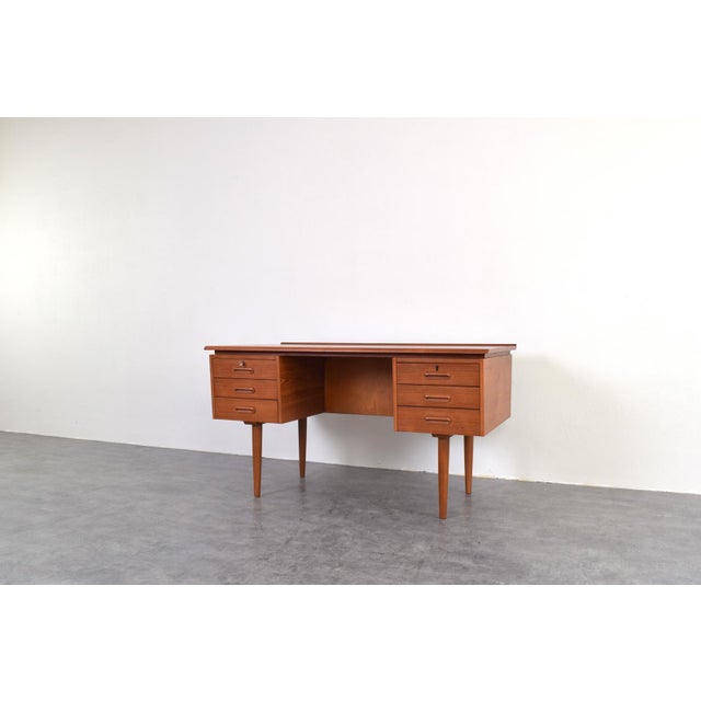Mid-Century Danish Teak Executive Desk, 1960s For Sale - Image 11 of 18