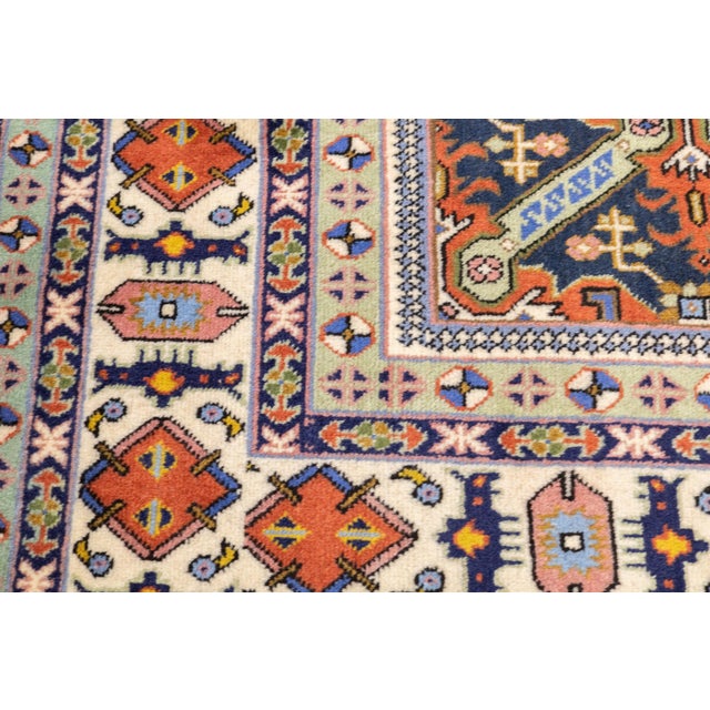 Vintage Hand-Knotted Persian Ardebil Rug 4'6" X 6'7" For Sale - Image 12 of 15