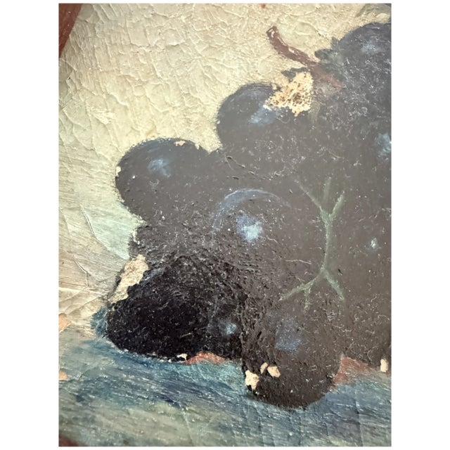 Early 20th Century Fruit Still Life Oil Painting in Original Frame For Sale - Image 4 of 15