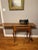 Antique, Functional Electric Sewing Machine Model 15-91 Wooden Desk With Needlepoint Bench For Sale In Dallas - Image 6 of 6
