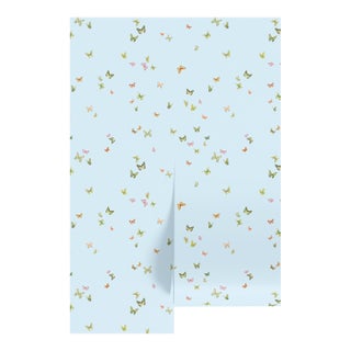 Butterfly Grove Grasscloth Wallpaper by House Party | Wisteria Blue | 6 Yards For Sale
