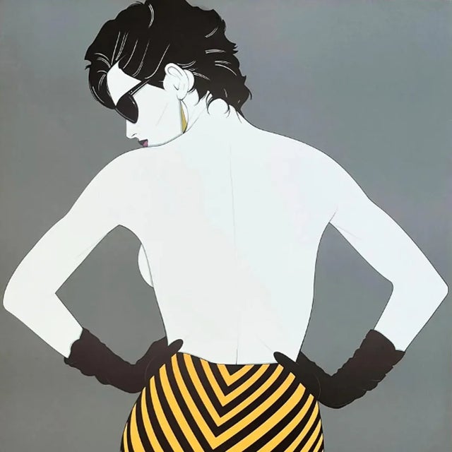 Mid-Century Modern 1990s Gorgeous Patrick Nagel Art Poster by Nagel Studio Inc. Made in Usa For Sale - Image 3 of 6