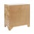 Matthew Izzo Home Calvin Light Burlwood Three Drawer Side Table With Acrylic and Brass Drawer Pulls For Sale In New York - Image 6 of 7