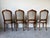 French Provincial 1970s Italian French Provincial Louis XV-Style Carved Wood & Suede Dining Chairs – Set of 4 For Sale - Image 3 of 12