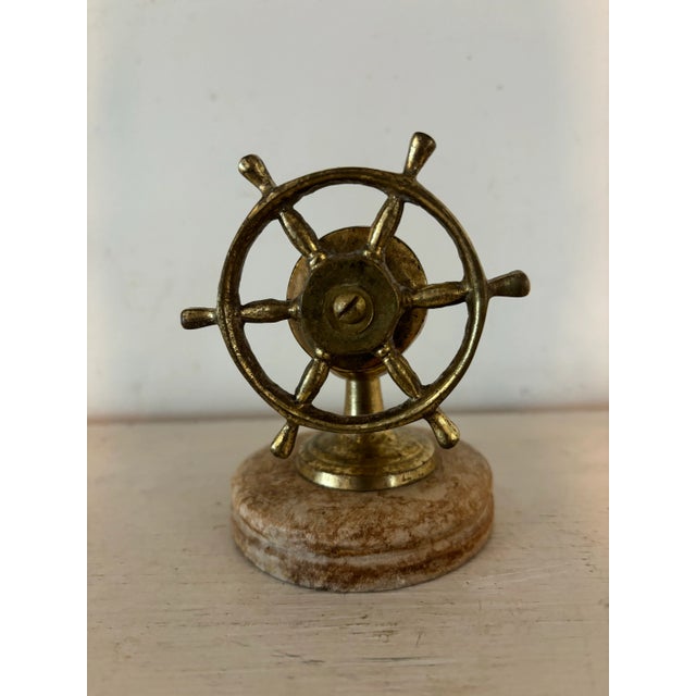 Mid 20th Century Vintage English Brass Ship's Wheel Nutcracker For Sale - Image 5 of 8