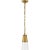Modern Thomas O'Brien for Visual Comfort Signature Robinson Small Pendant in Hand-Rubbed Antique Brass with Seeded Glass For Sale - Image 3 of 3