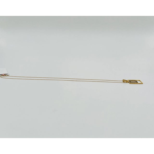 Mid 20th Century Champagne Round Diamond Necklace in 14k Yellow Gold For Sale - Image 4 of 7