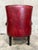 Animal Skin Vintage Leather Club Chair Oxblood Red Nailhead Regency Designer For Sale - Image 7 of 11