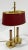 Vintage French style brass and tole Bouillotte candlestick lamp. Lovely design details to brass frame. Shade features...
