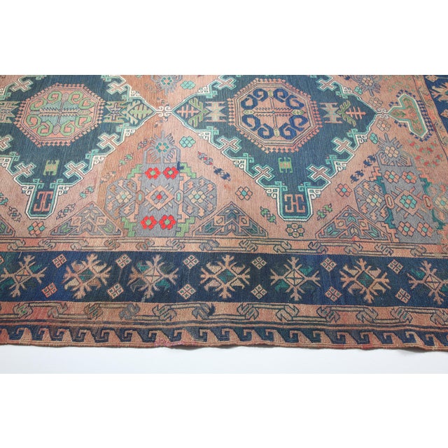 Hand Woven Embroidery Vintage Floor Kilim -11' 6'' X 6' For Sale - Image 10 of 14