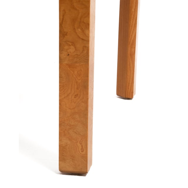 Henredon Scene Two Olive Burl Square Parsons Table Mid Century Baughman For Sale - Image 9 of 11