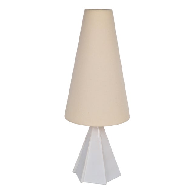 Vintage Teepee Table Lamp in Ceramic, 1970s For Sale