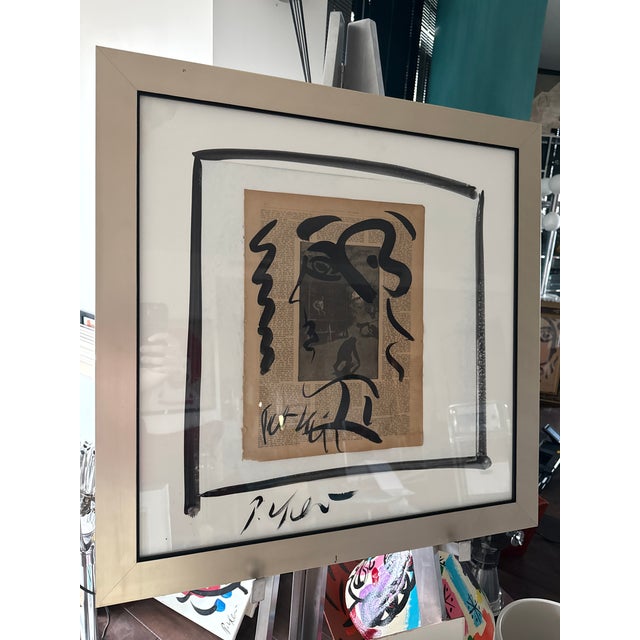 Fantastic Original Peter Keil Abstract profile Painting. This beautiful piece circa 1970s depicts a cubist portrait of a...