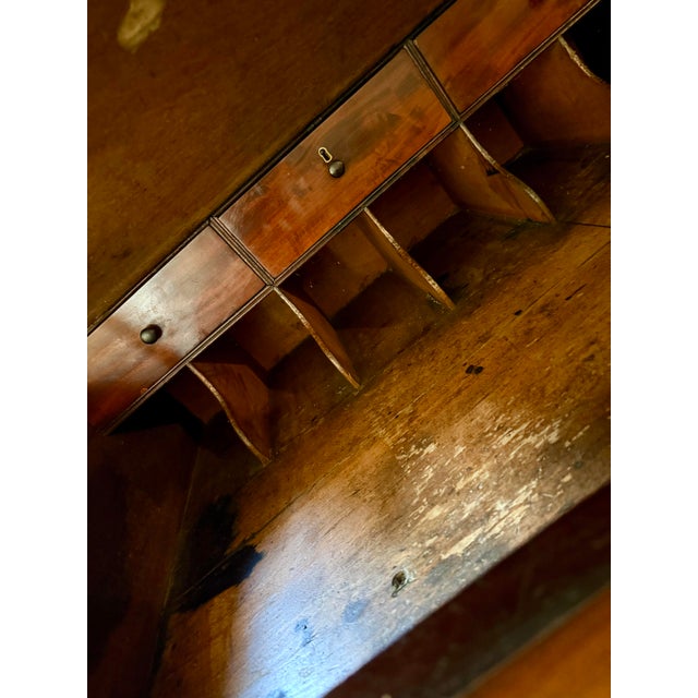 Antique Early 19th Century English Georgian Mahogany Shopkeeper’s Writing Slope Desk For Sale - Image 9 of 12