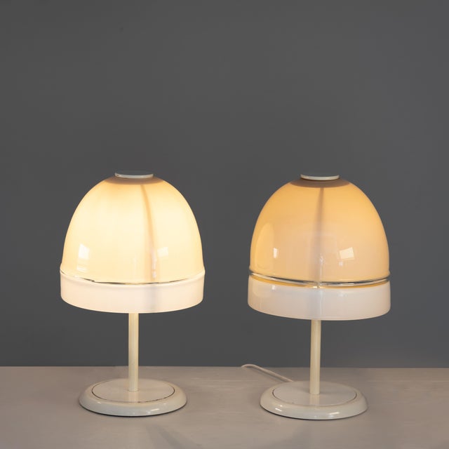 Glass Table Lamps from Leucos, 1970, Set of 2 For Sale - Image 11 of 12