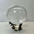 Glass Rare Steuben Crystal Gazing Ball on Sterling Silver Wave Stand #1036 Signed 5.5” For Sale - Image 7 of 15