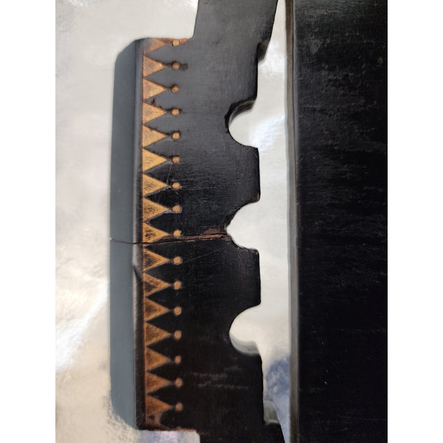 19th C. Chinoiserie Ebonized Wall Sconces & Letter Pockets - A Pair For Sale - Image 13 of 17