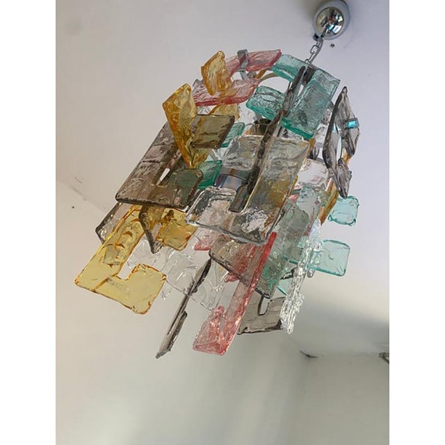 Gold Multicolors Handmade C Chandelier in Murano Glass by Simoeng For Sale - Image 8 of 13