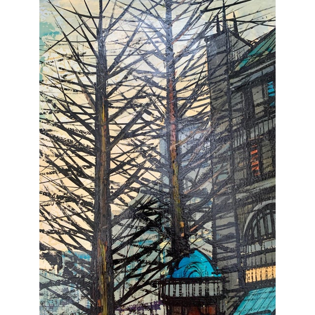 Black Mid-Century Paris Cityscape by Sordan For Sale - Image 8 of 9