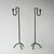 Metal Sculptural Mid 20th Century Wrought Iron Forged Candle Holders For Sale - Image 7 of 16