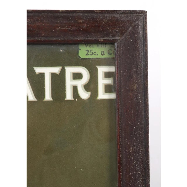 Green 1908 Framed the Theatre Mr. Donald Brian Magazine Cover For Sale - Image 8 of 11