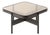 Alwa Square Two Big Side Table with Smoky Grey Top and Black Base by Sebastian Herkner for Pulpo For Sale