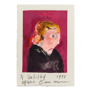 Marc BasemanOil Monoprint Portrait Painting on Paper 1/1 Neo Expressionist, 1993