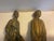 Asian Pair of Vintage/Antique Ceramic Asian Scholar Figures on Pedestal Bases Set of 2 For Sale - Image 3 of 18