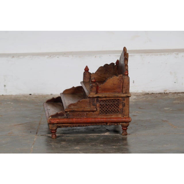 Indian Vintage Indian Teakwood Mandir or Home Temple For Sale - Image 3 of 4