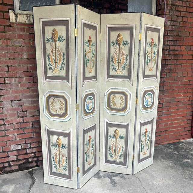 Billy Baldwin Mid 20th Century Continental Trompe L’Oeil Louis XVI Screen / Room Divider For Sale - Image 4 of 12