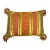 Luxury Regal Brocade & Velvet Striped Throw Pillow With Tassel Trim For Sale