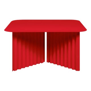 RS Barcelona Plec Medium Rectangular Steel, Red For Sale