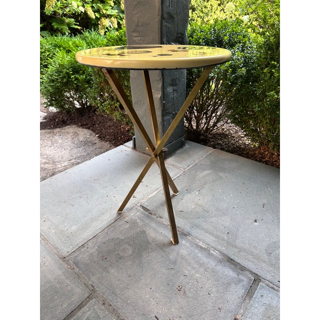 Piero Fornasetti 1960s Fornasetti Side Table With Original Label For Sale - Image 4 of 6