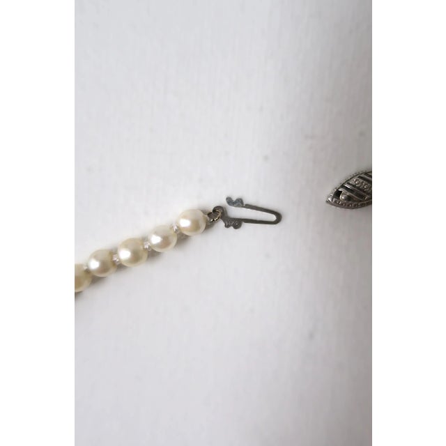 Pearl Choker Necklace 14kt Gold Clasp, Circa Mid-20th Century For Sale - Image 9 of 9