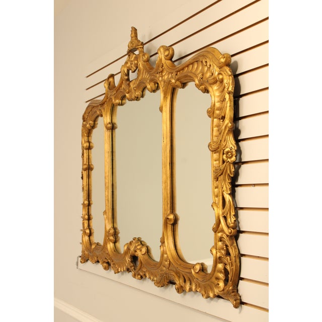 Age: Approx: 20 Years Old Details: Ornate Gold Finish Frame Large Impressive Mirror Great For Over Sideboard Or Mantle...