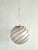 Brown Vintage Pendant Light with Murano Tessuto Glass Globe and Brass from Venini, 1970s For Sale - Image 8 of 15
