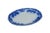 Victorian Antique w.h. Grindley Flow Blue Oval Porcelain Platter Tray Centerpiece England For Sale - Image 3 of 12