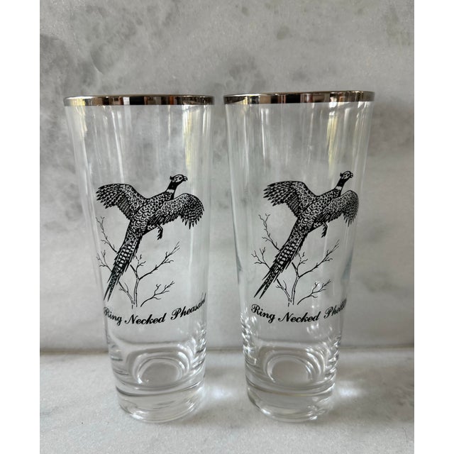 Mid-Century Modern Vintage Federal Glass "Sportsman" Series Highball Glasses - Set of 8 For Sale - Image 3 of 10