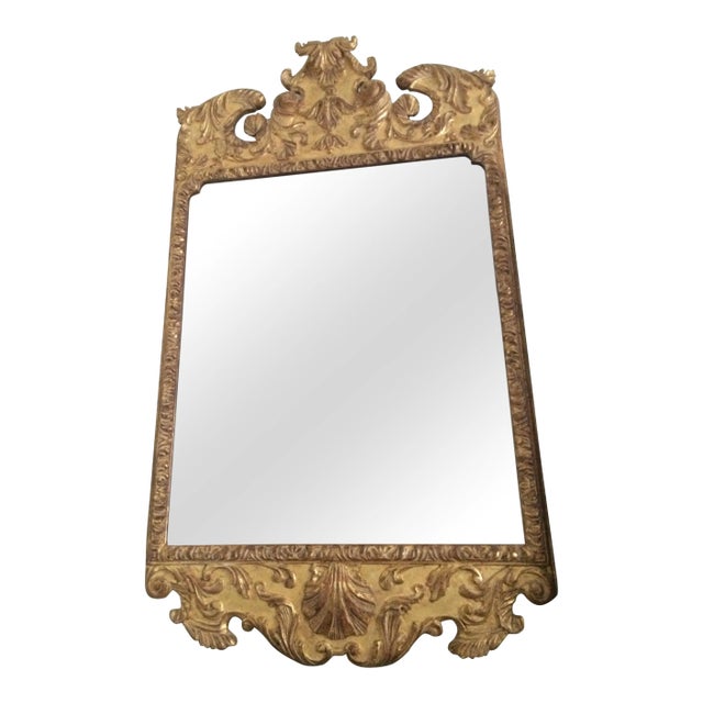 George II Giltwood Mirror For Sale