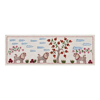 Lion Suzani Wall Hanging, Blue Clouds For Sale