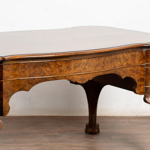 19th Century Rococo Walnut Six Drawer Desk From Denmark For Sale - Image 12 of 17